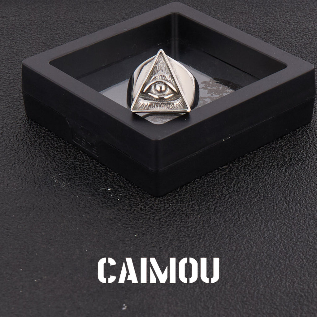 All-Seeing Eye Titanium Steel Ring