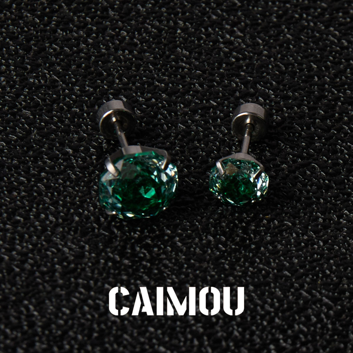 Rose Cut Zircon Stud Earrings