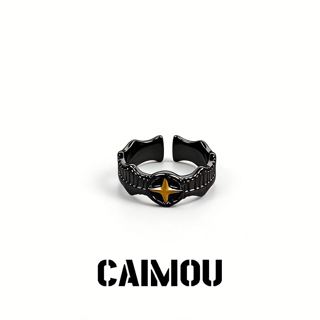 ✨✝️Star Cross Open Ring