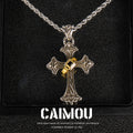 ✝️✨Gold single-ring cross necklace