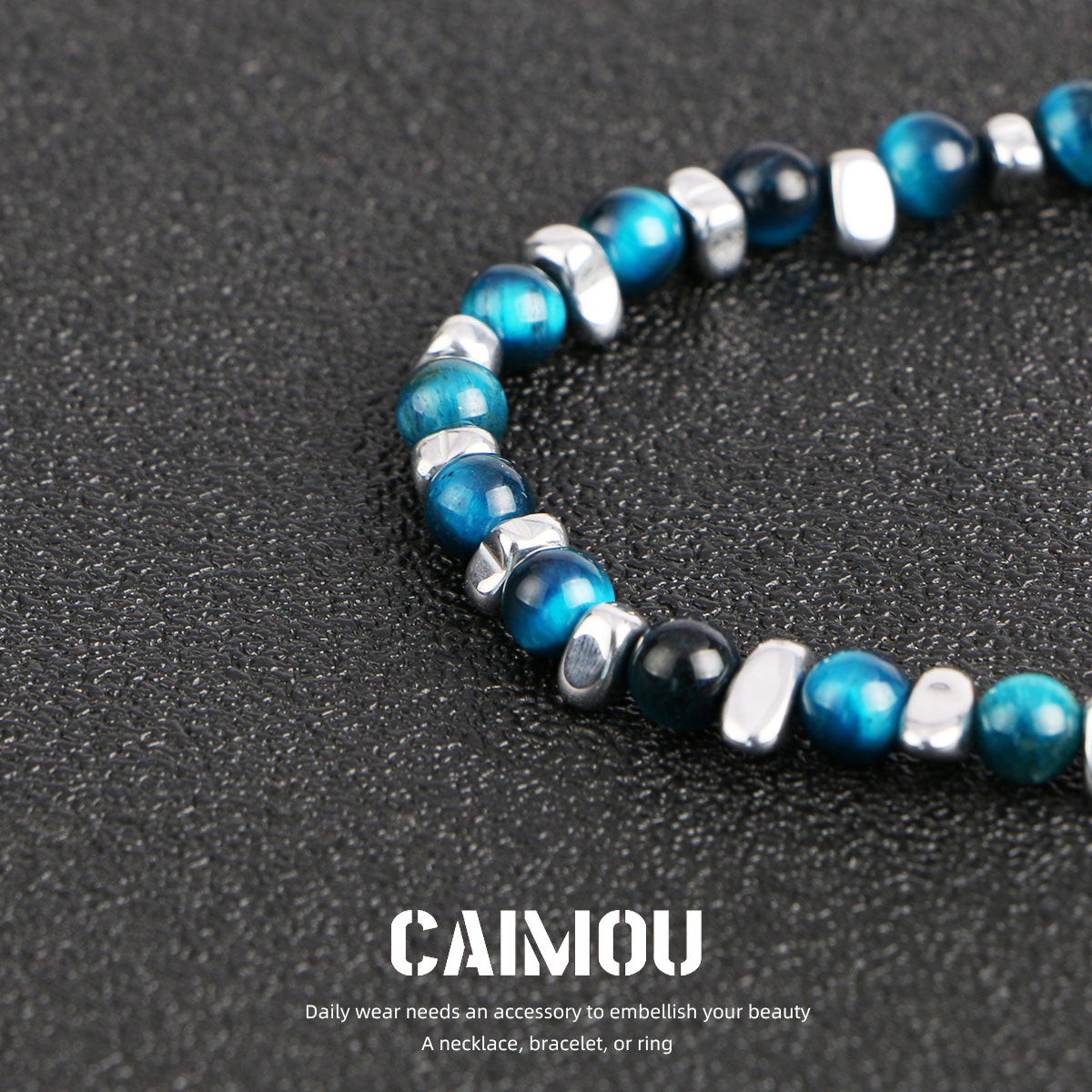 Blue Natural Stone Spliced Bracelet