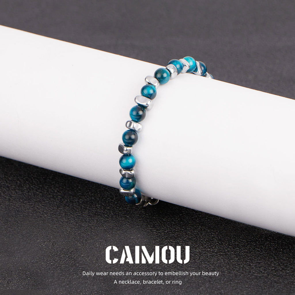 Blue Natural Stone Spliced Bracelet