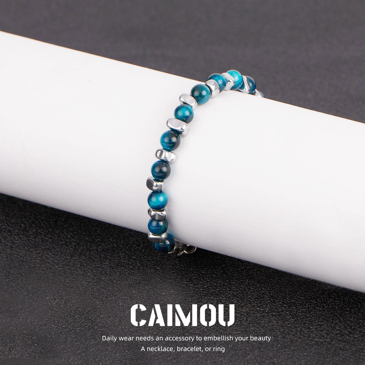 Blue Natural Stone Spliced Bracelet