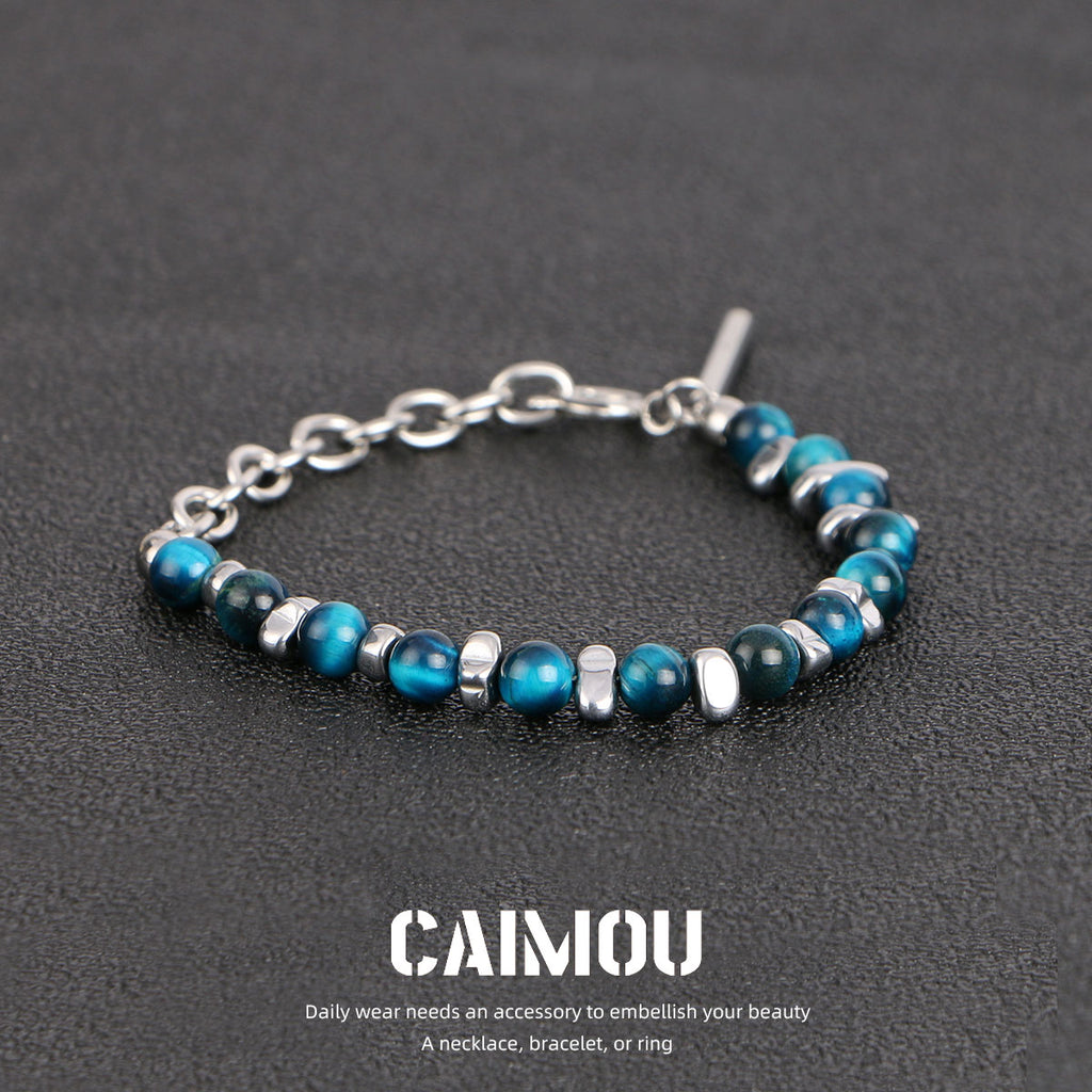 Blue Natural Stone Spliced Bracelet