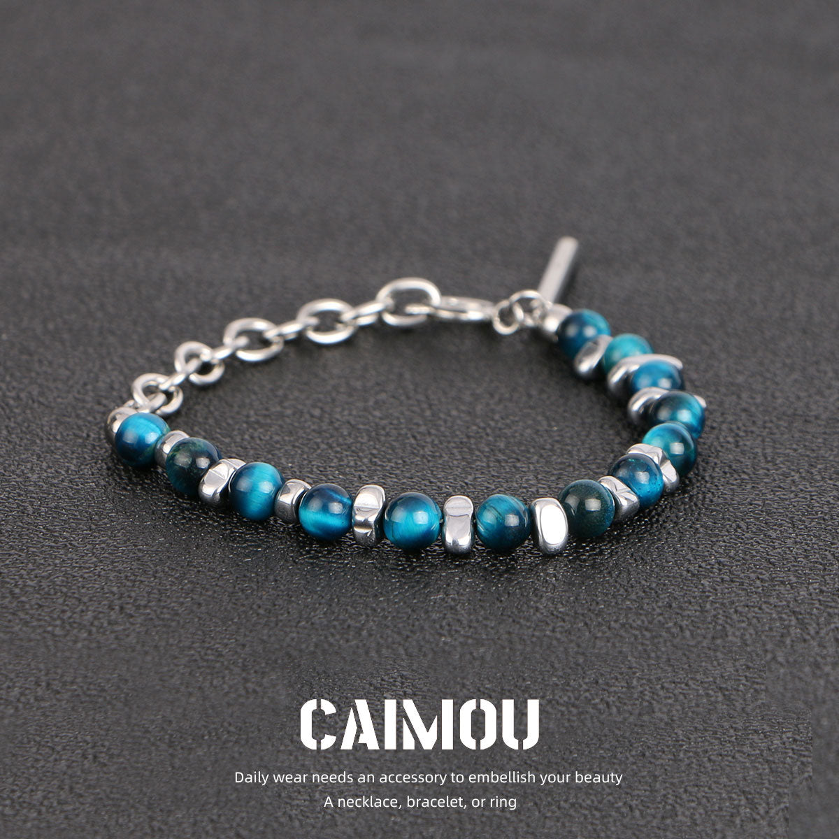 Blue Natural Stone Spliced Bracelet