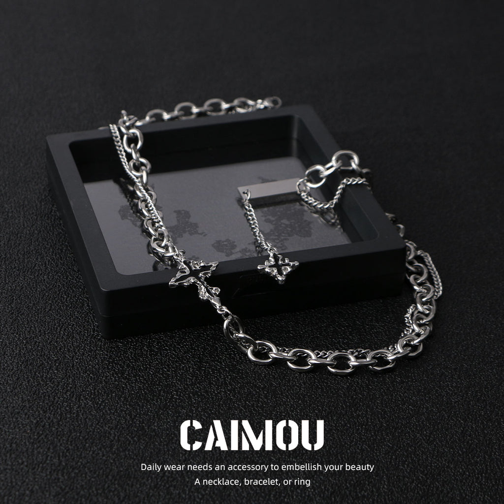 Dark Cross Necklace