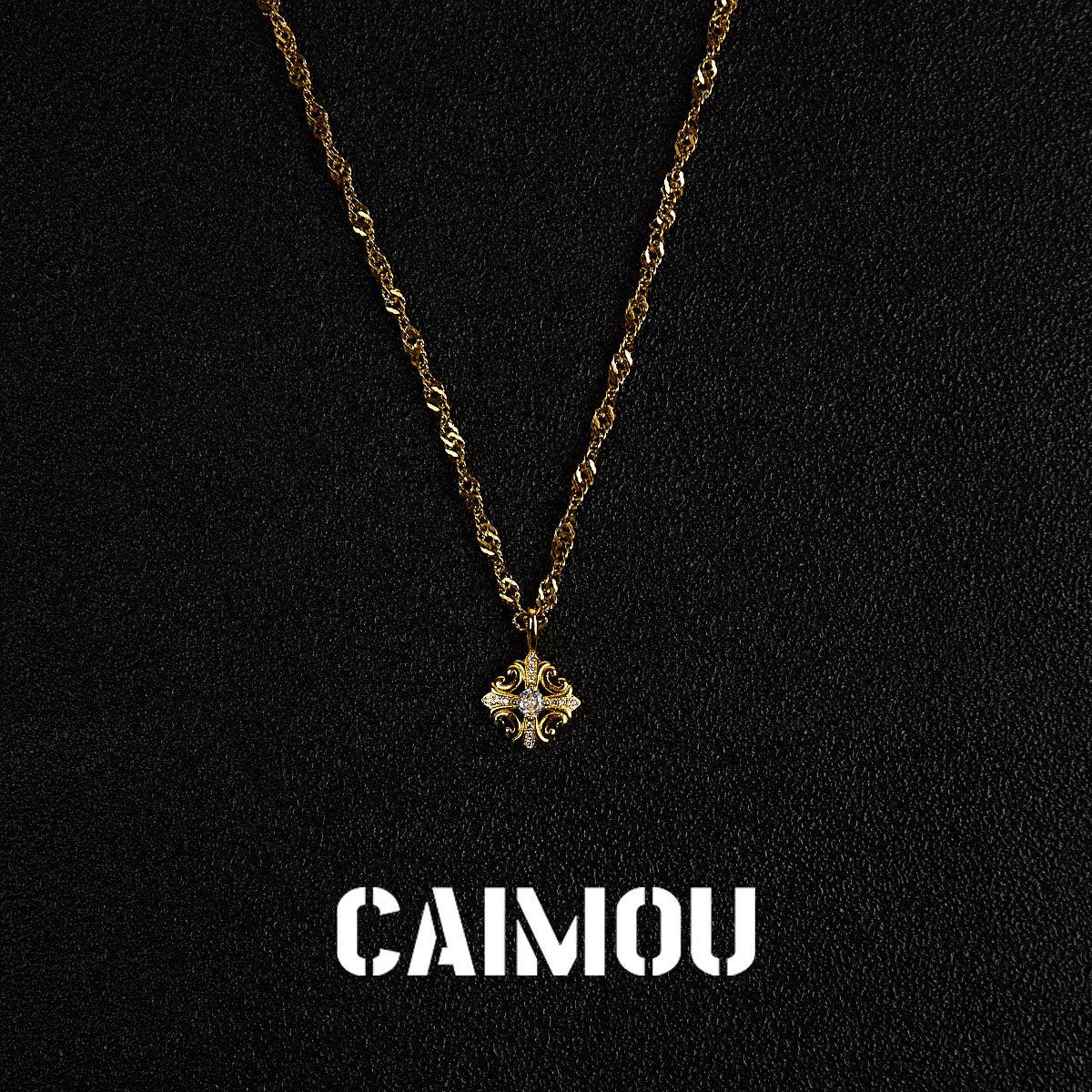 Vintage Cross Choker Necklace