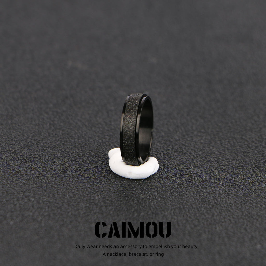 Round Band Frosted Ring
