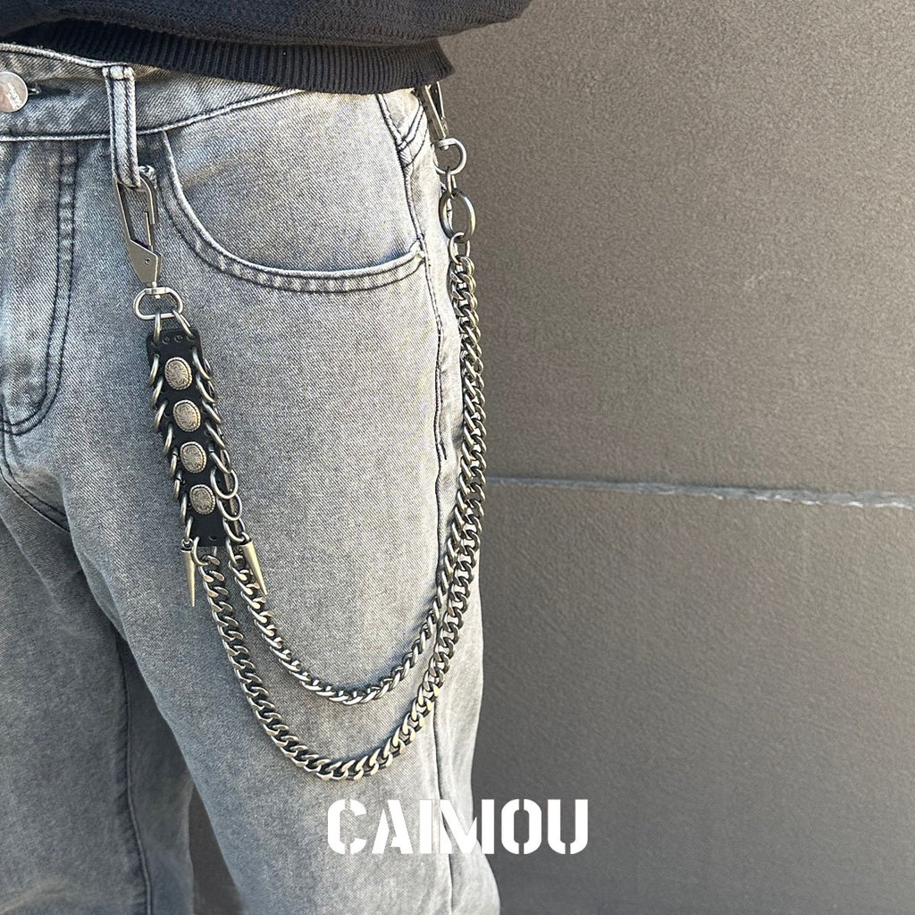 Spiked Dragon Spine Double Layer Pants Chain