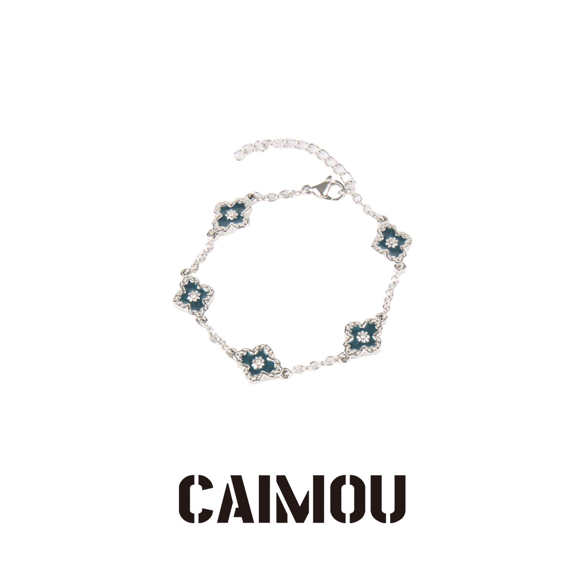Stainless Steel Cross Flower Bracelet