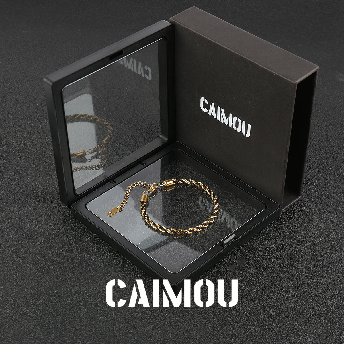 Stainless Steel Slim Twisted Rope Bracelet