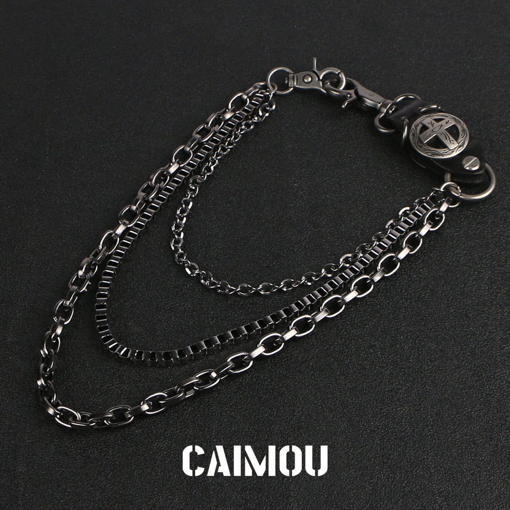 Cross-shaped multi-layered trouser chain