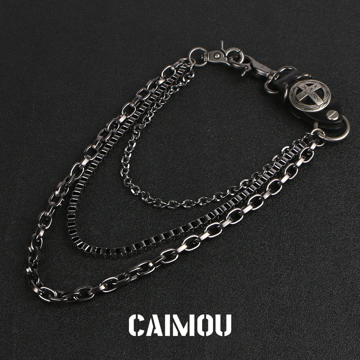 Cross-shaped multi-layered trouser chain