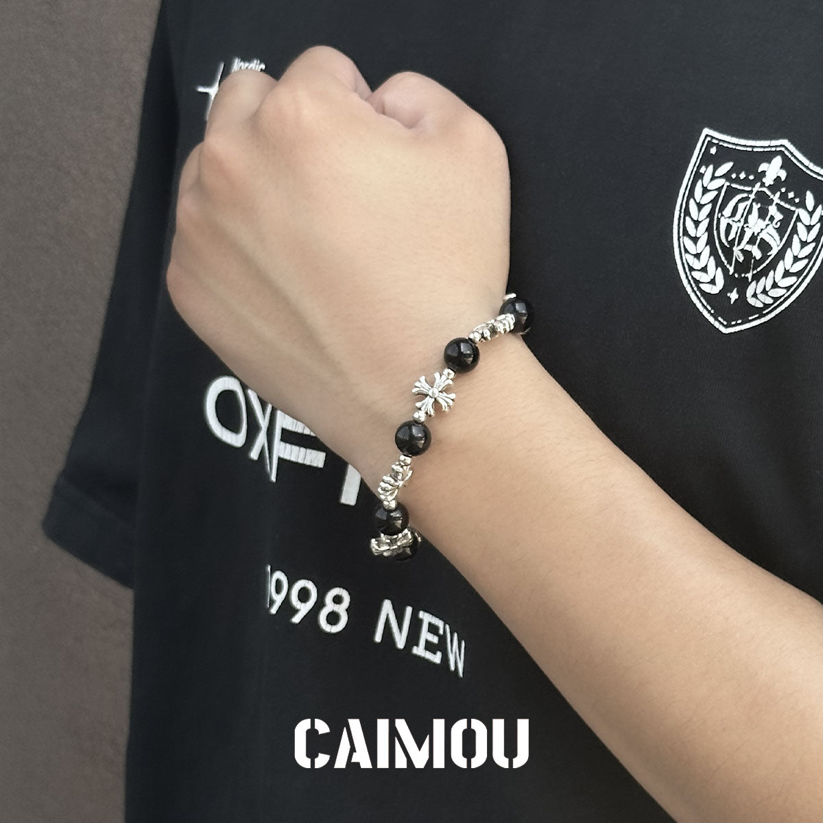 ✝️📿Cross-shaped beaded bracelet