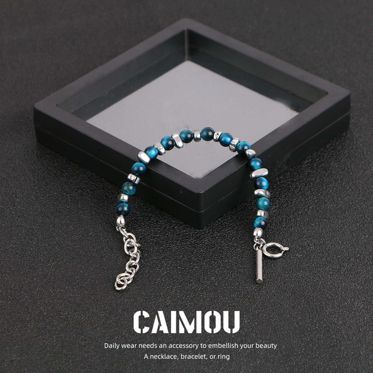 Blue Natural Stone Spliced Bracelet