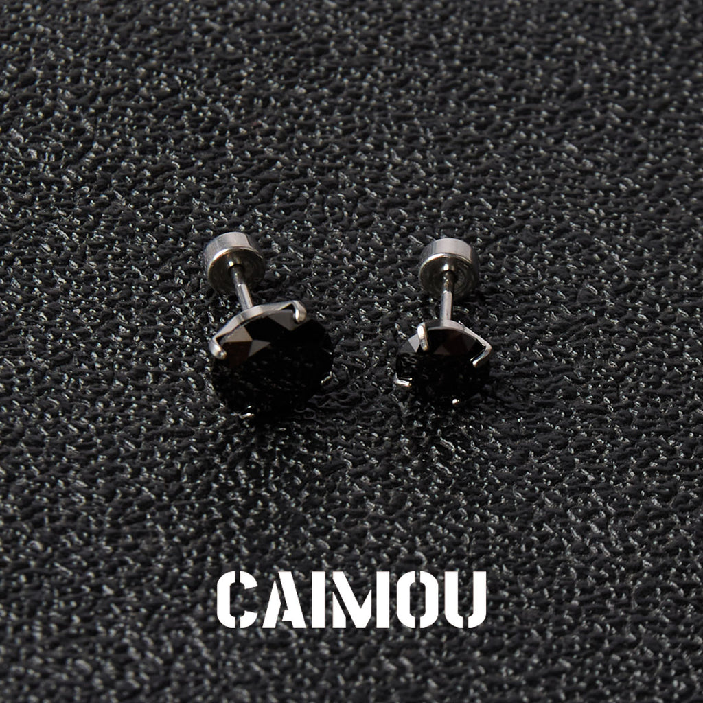 8 Hearts & 8 Arrows Round Zircon Stud Earrings