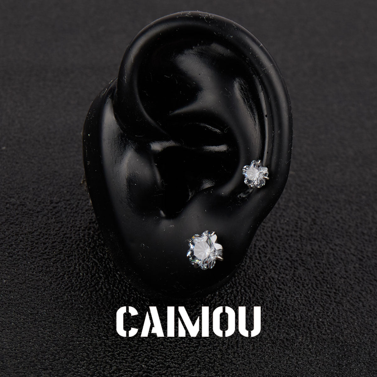 Sakura Cut Flower Zircon Stud Earrings