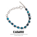 Blue Natural Stone Spliced Bracelet