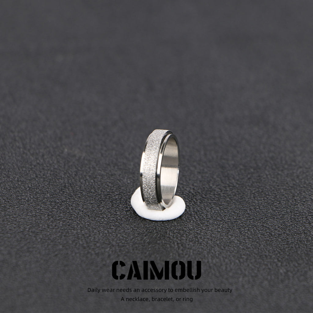 Round Band Frosted Ring