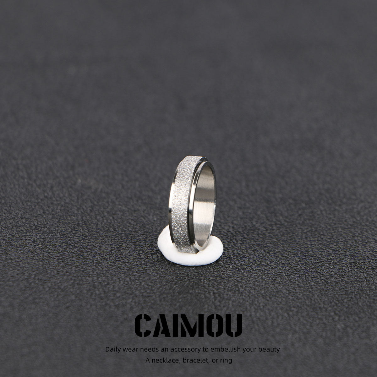 Round Band Frosted Ring