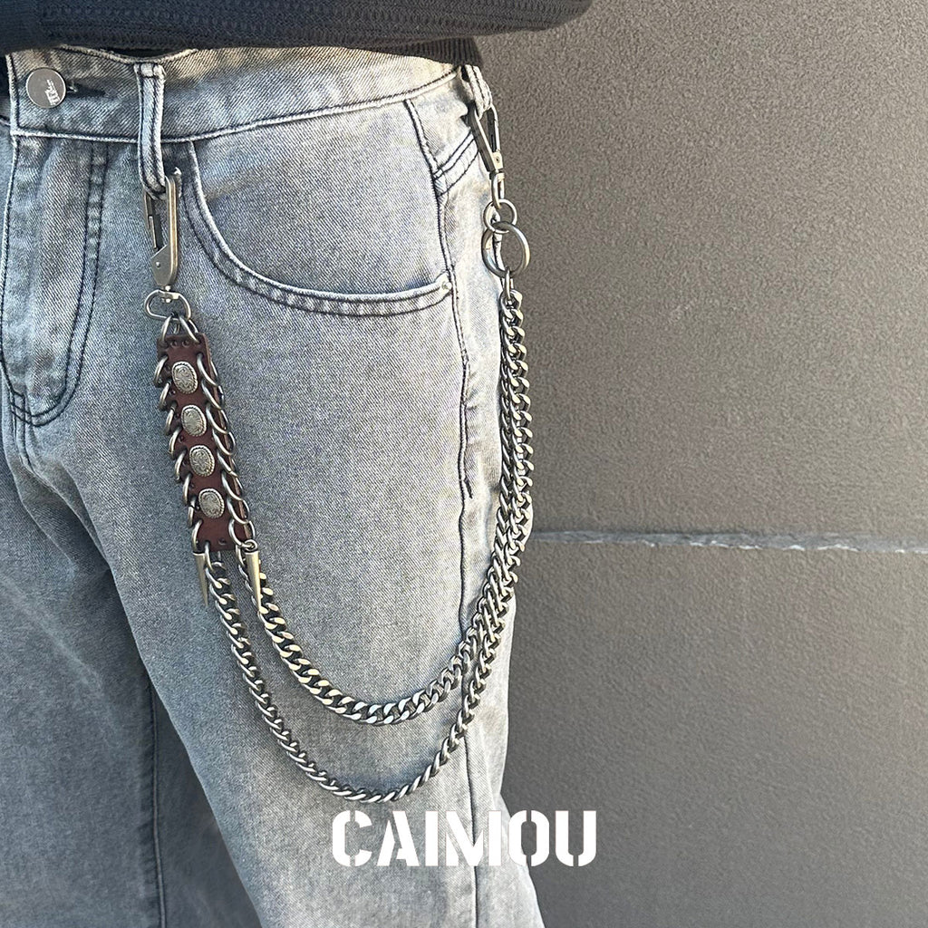 Spiked Dragon Spine Double Layer Pants Chain