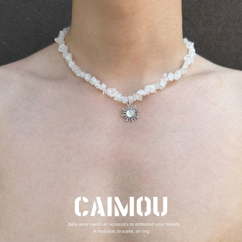 White Sun Choker Necklace