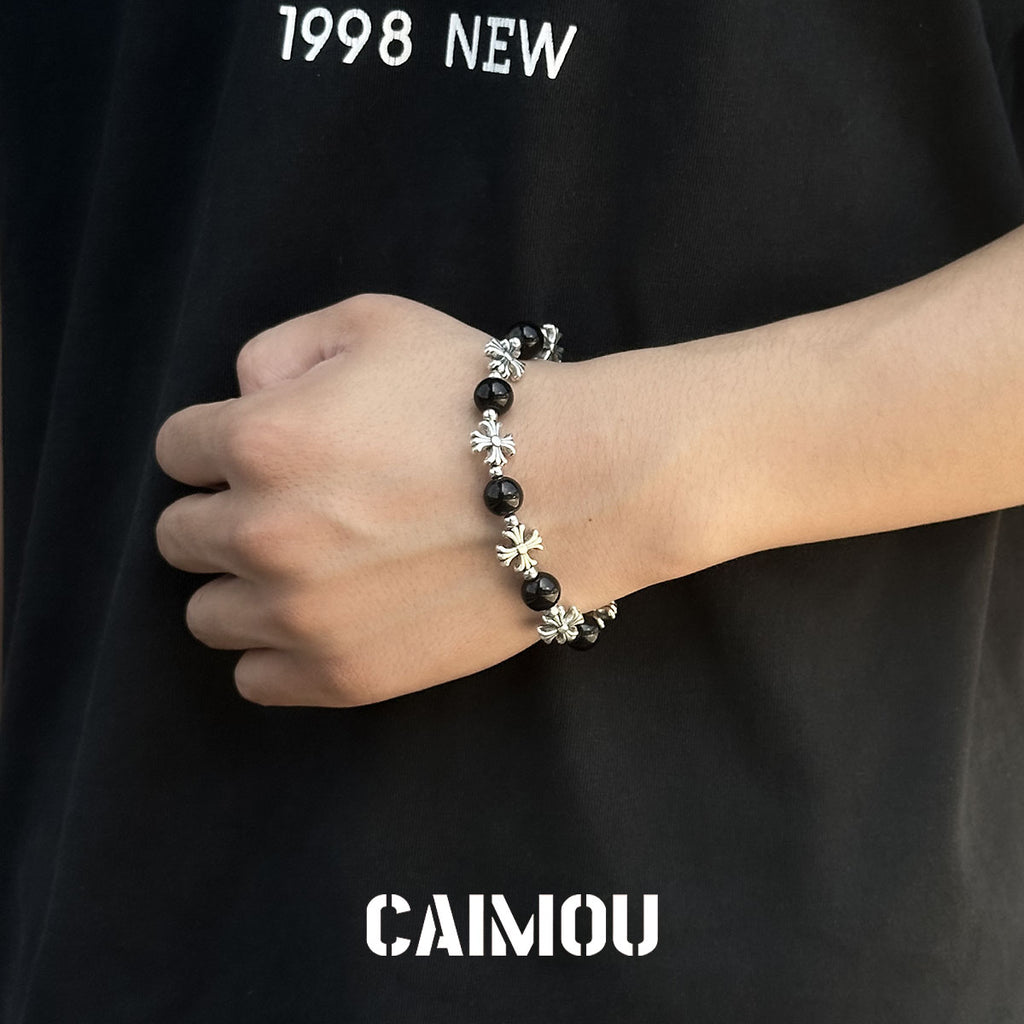 ✝️📿Cross-shaped beaded bracelet
