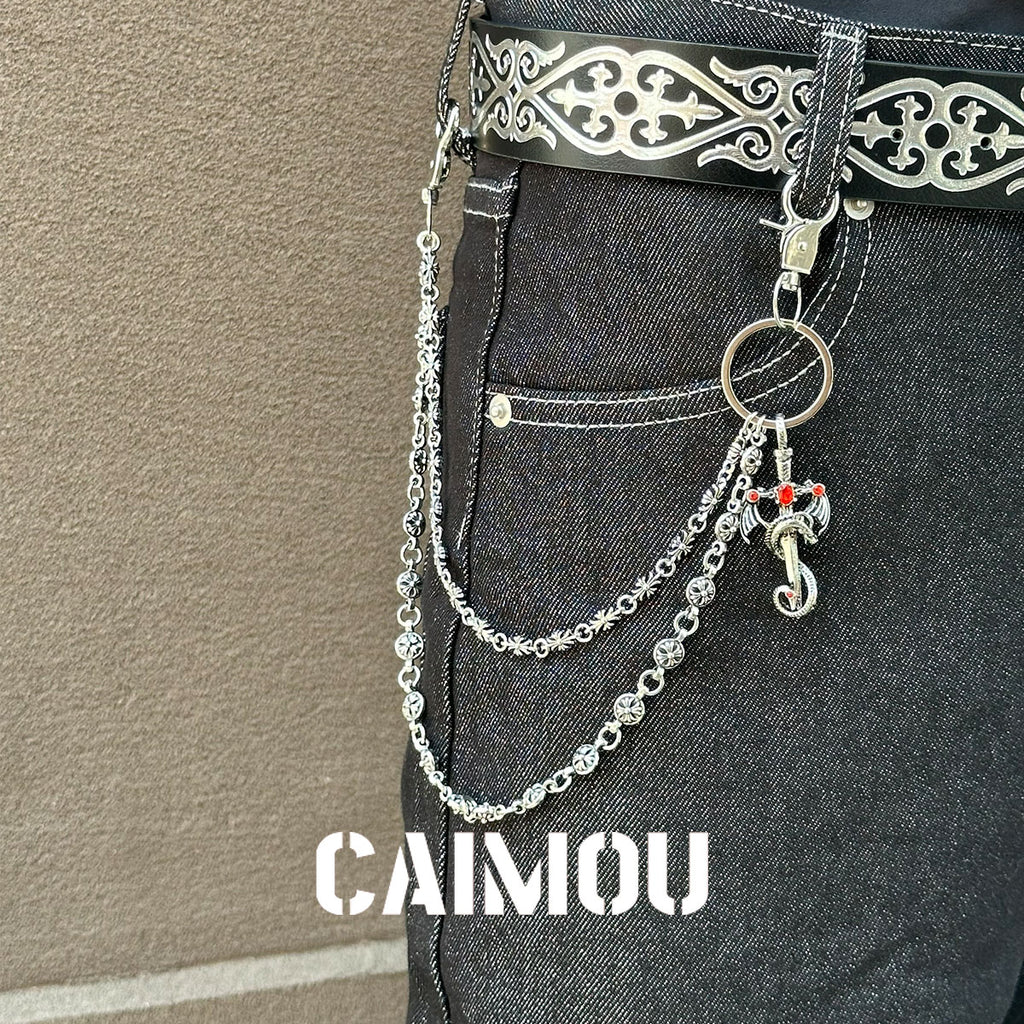 Red Sword Double‑Layer Pant Chain