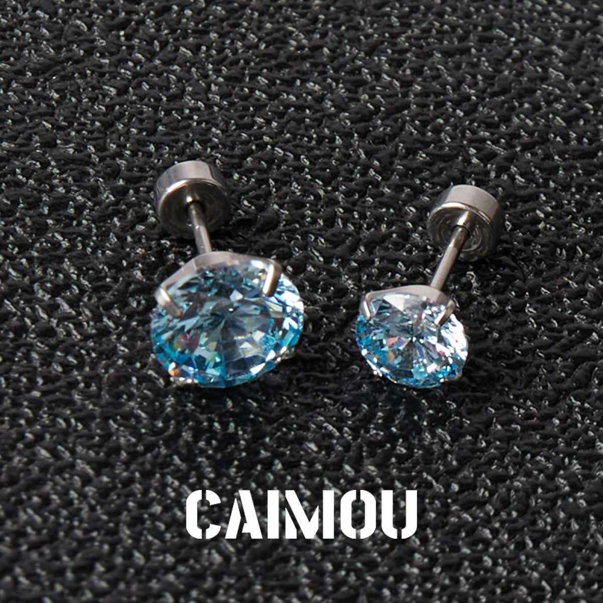 8 Hearts & 8 Arrows Round Zircon Stud Earrings