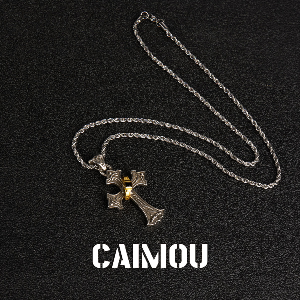 ✝️✨Gold single-ring cross necklace