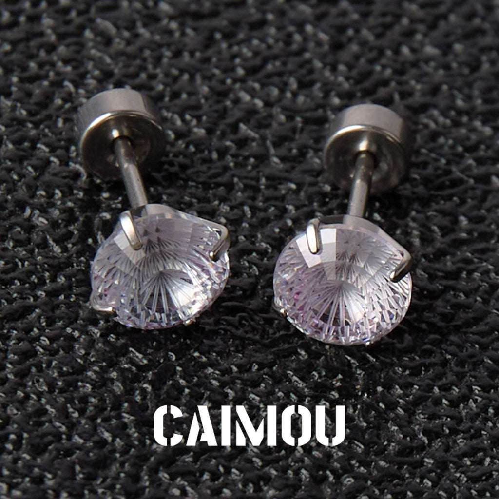 Ferris Wheel Cut Zircon Stud Earrings