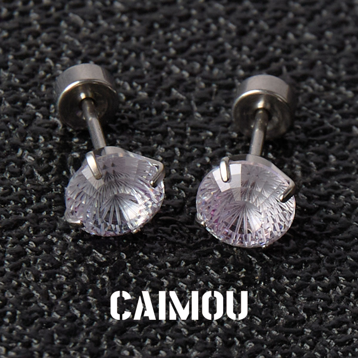 Ferris Wheel Cut Zircon Stud Earrings