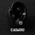 8 Hearts & 8 Arrows Round Zircon Stud Earrings