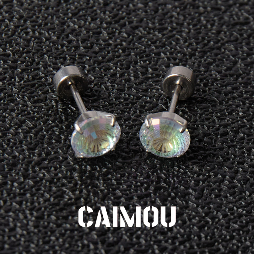 Ferris Wheel Cut Zircon Stud Earrings
