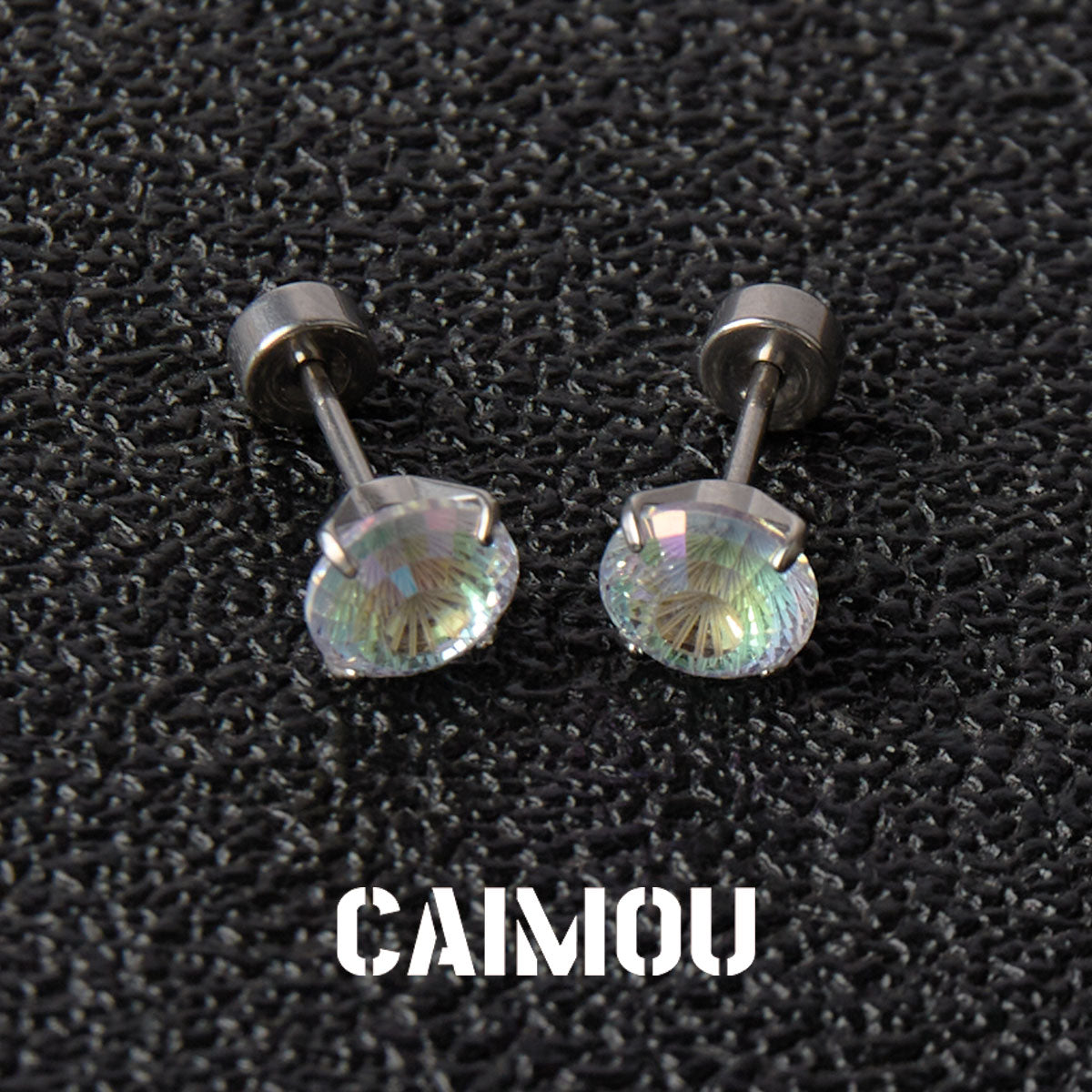 Ferris Wheel Cut Zircon Stud Earrings