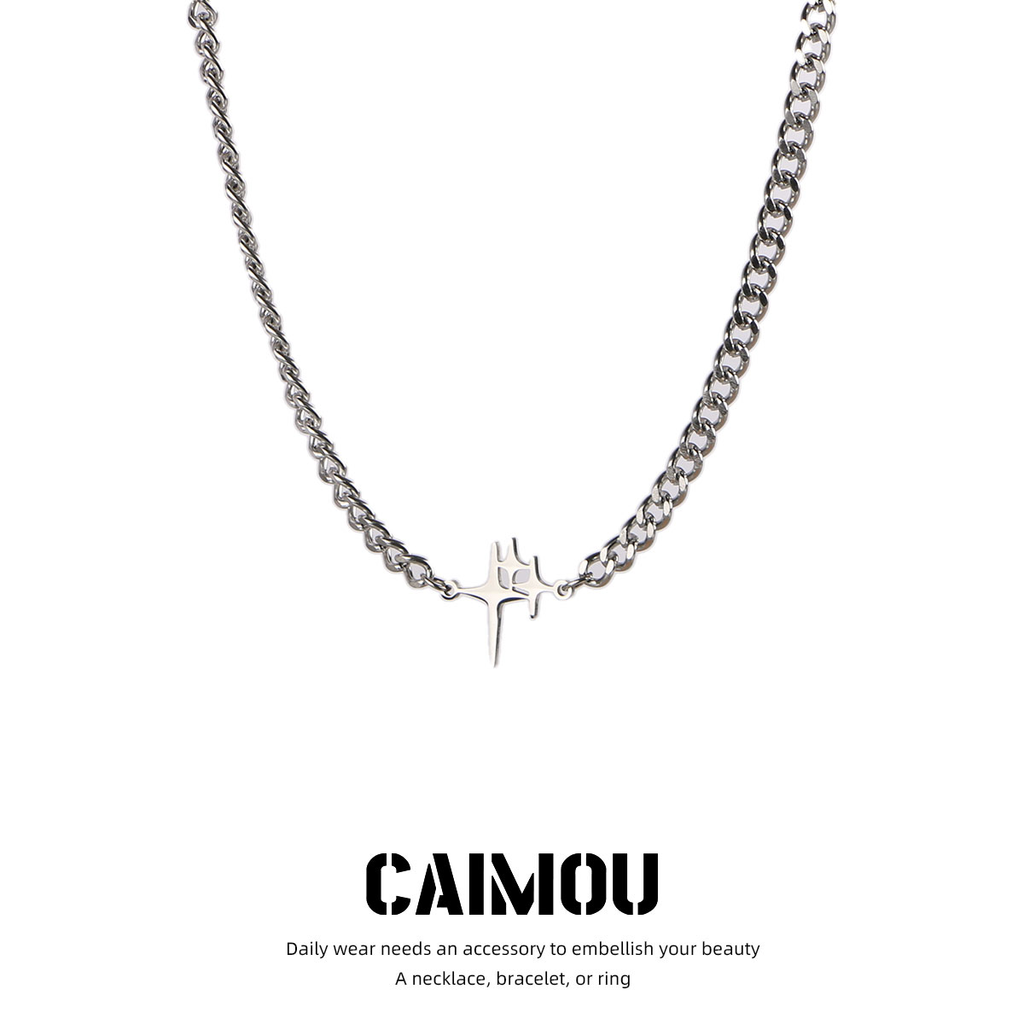 Multi-Star Curb Choker Necklace