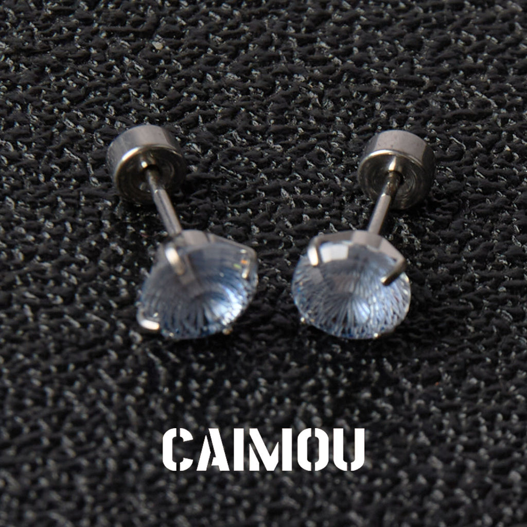 Ferris Wheel Cut Zircon Stud Earrings