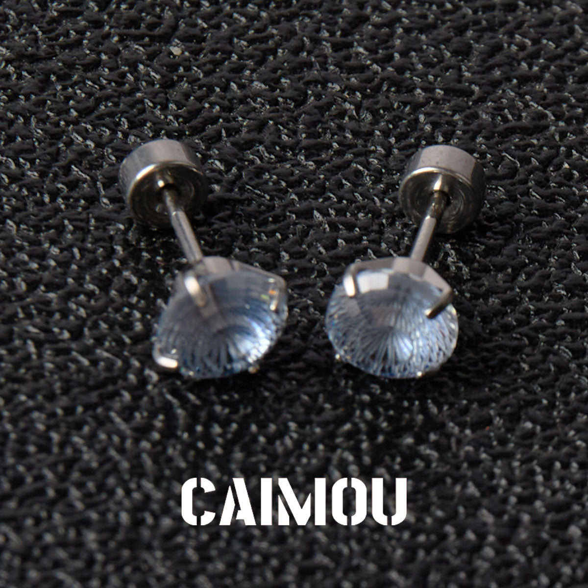Ferris Wheel Cut Zircon Stud Earrings