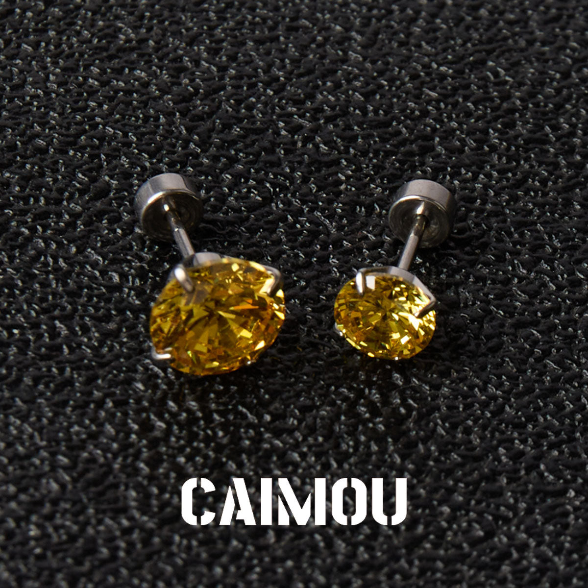 8 Hearts & 8 Arrows Round Zircon Stud Earrings