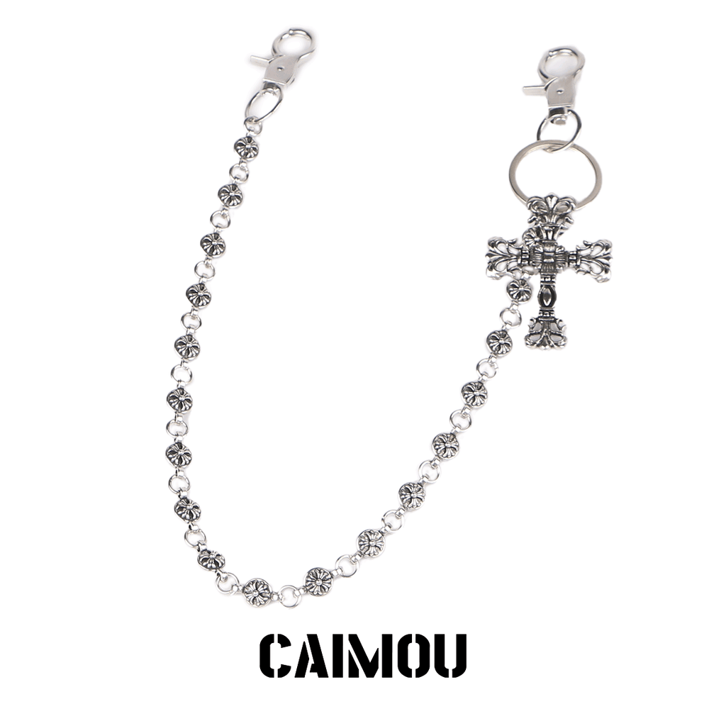 Openwork cross-shaped trouser chain