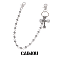 Openwork cross-shaped trouser chain