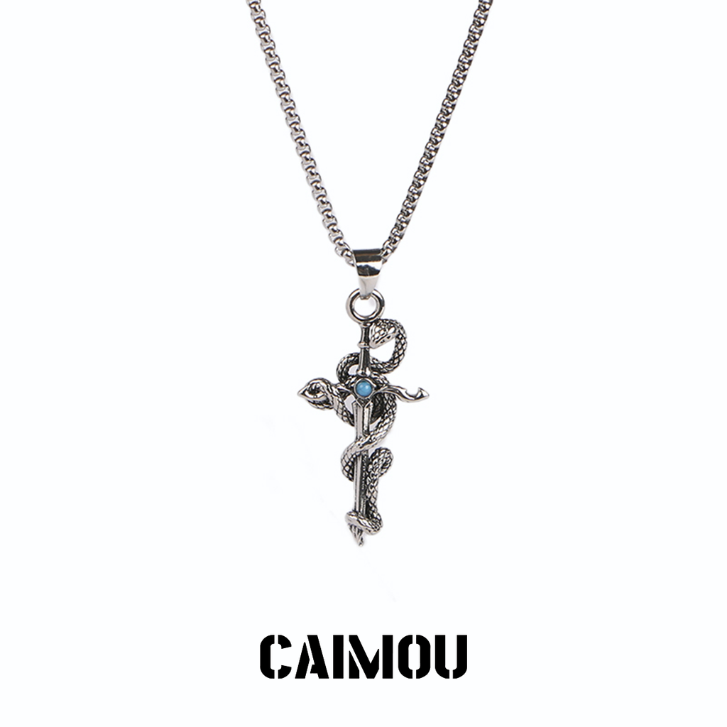 snake cross necklace