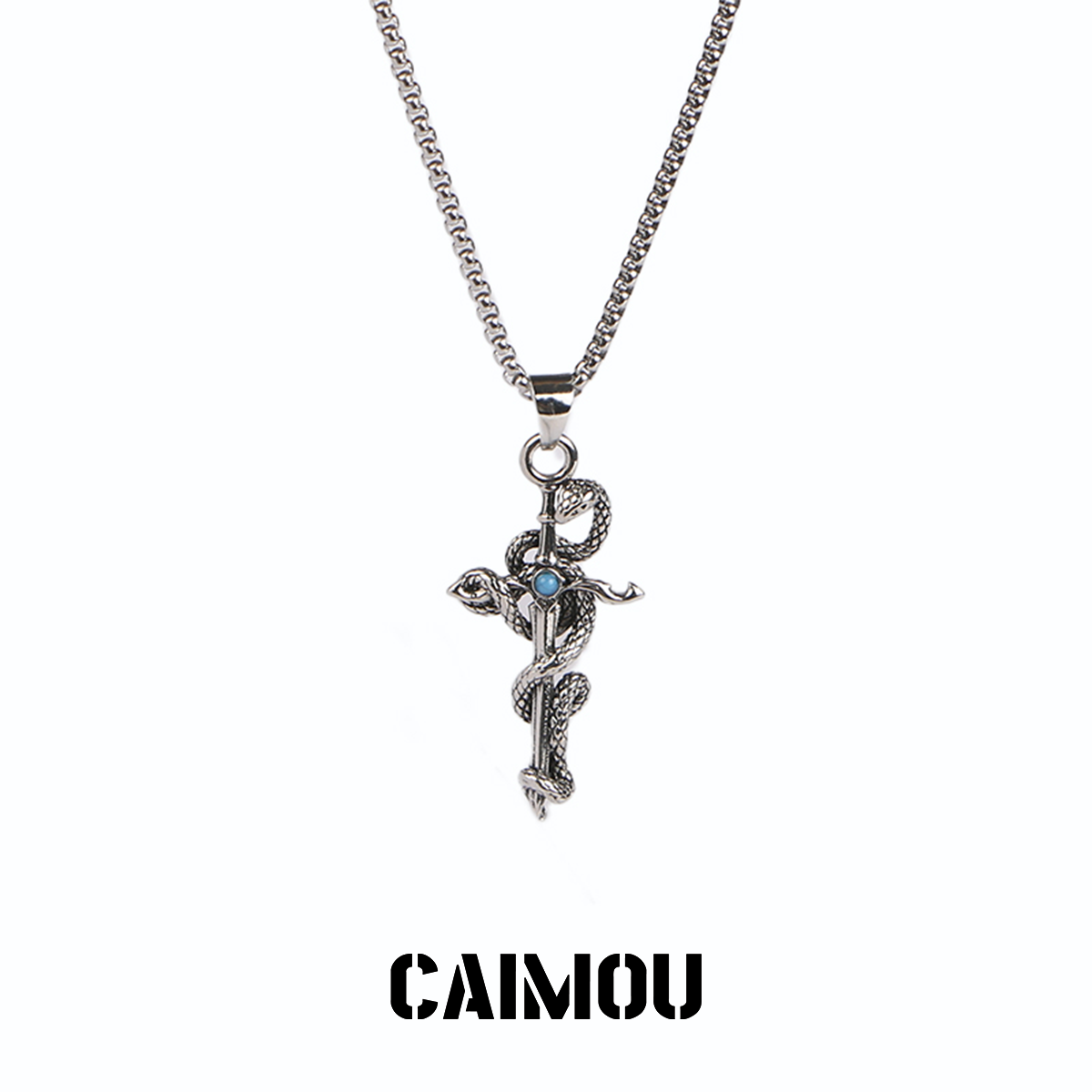 snake cross necklace