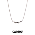 Bamboo Joint Pendant Snake Chain Choker