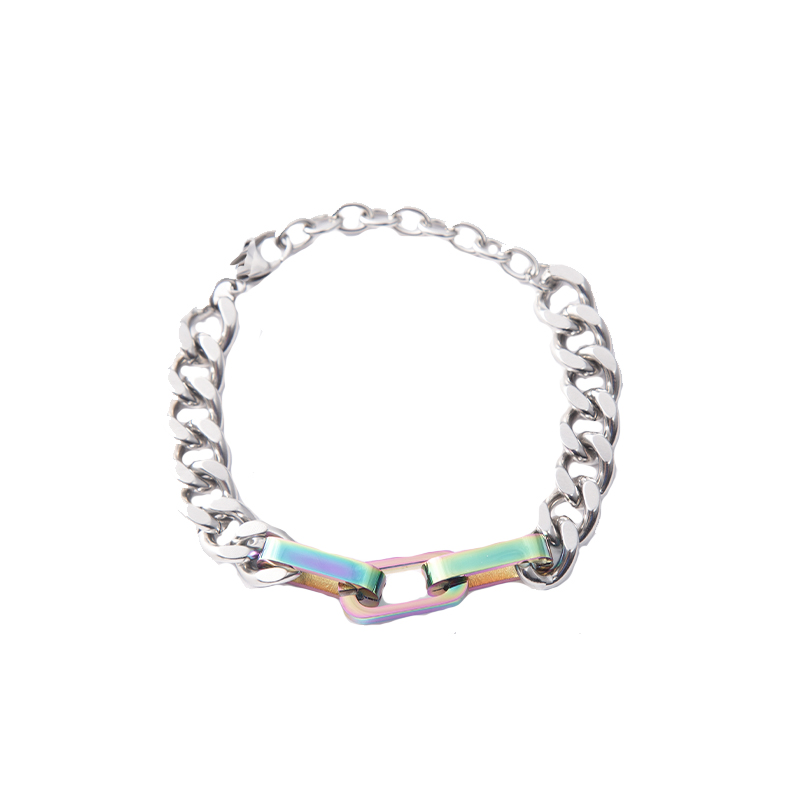 Color Block Cuban Link Bracelet