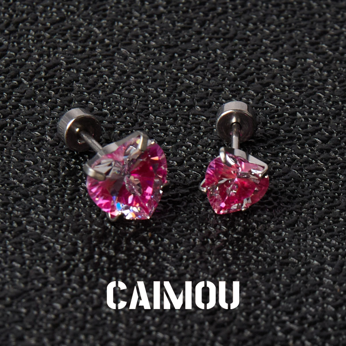 Heart Cubic Zirconia Stud Earrings
