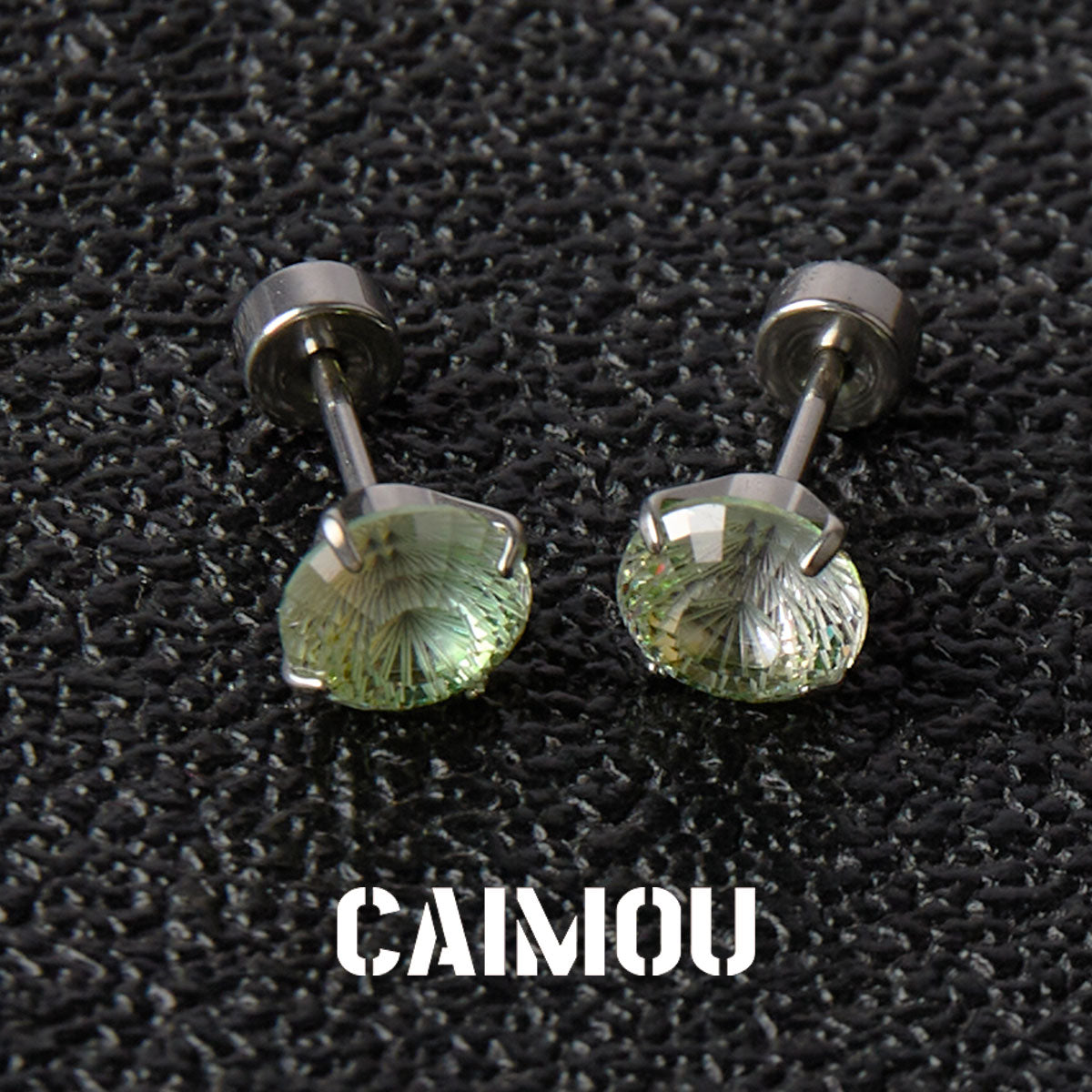 Ferris Wheel Cut Zircon Stud Earrings
