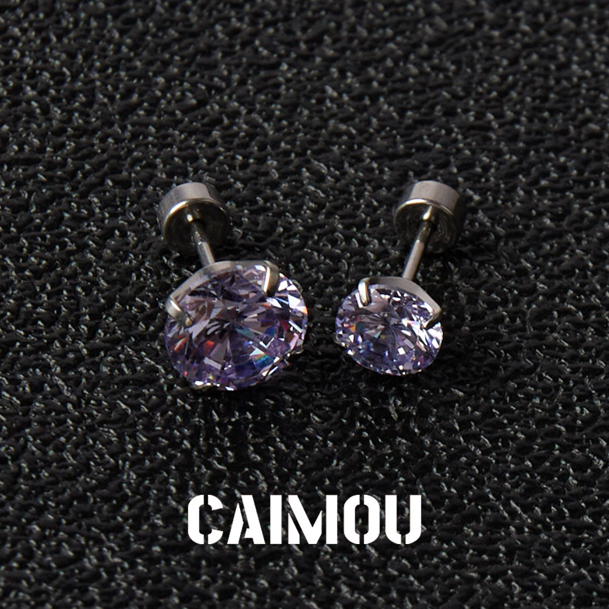 8 Hearts & 8 Arrows Round Zircon Stud Earrings