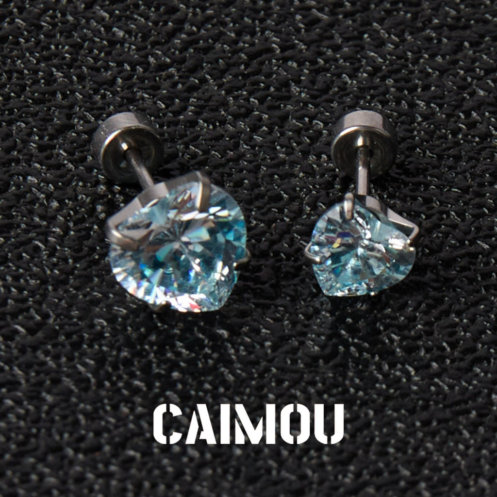 Heart Cubic Zirconia Stud Earrings