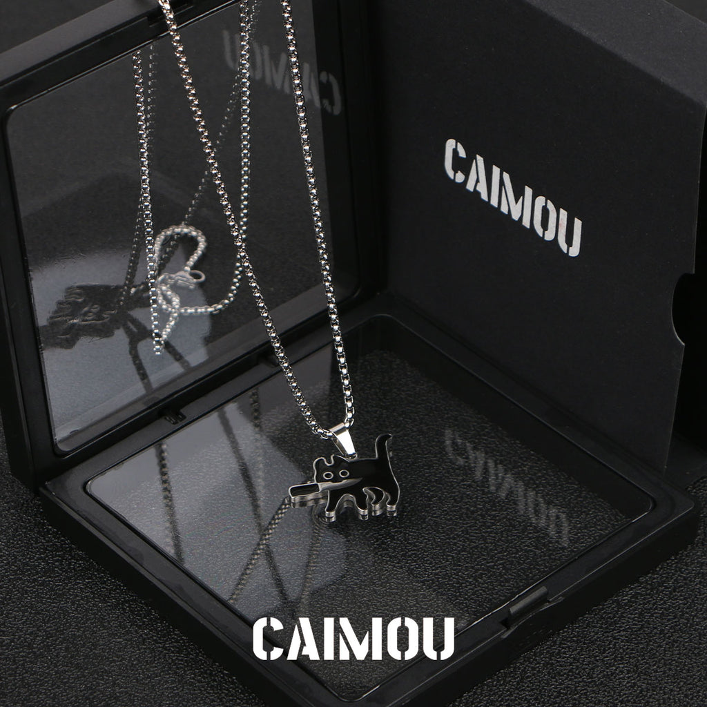 Knife Cat Pendant Necklace